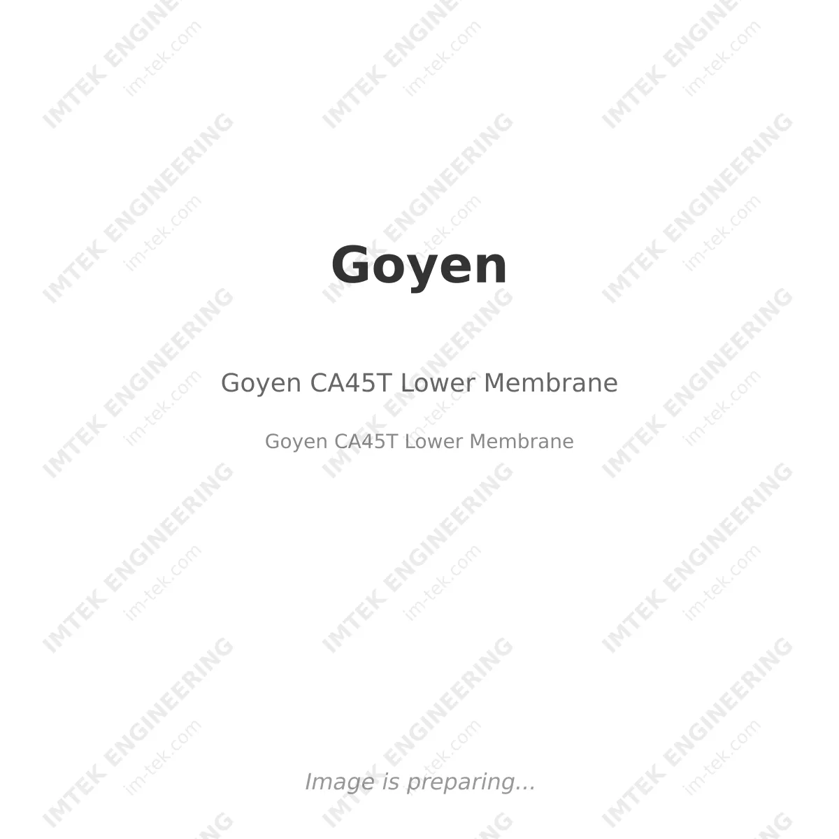 Goyen Goyen CA45T Lower Membrane - Goyen CA45T Lower Membrane