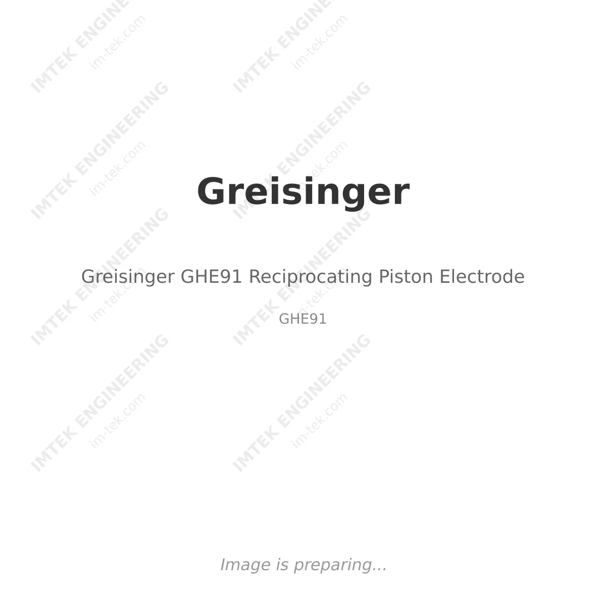 Greisinger Greisinger GHE91 Reciprocating Piston Electrode - GHE91