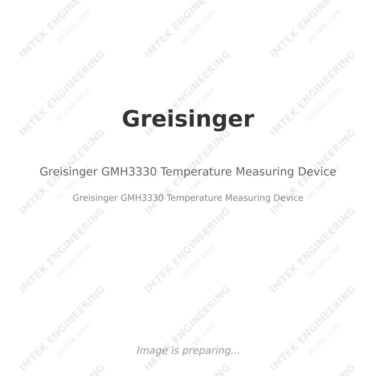 Greisinger Greisinger GMH3330 Temperature Measuring Device - Greisinger GMH3330  Temperature Measuring Device