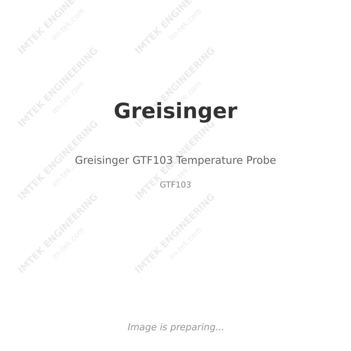 Greisinger Greisinger GTF103 Temperature Probe - GTF103