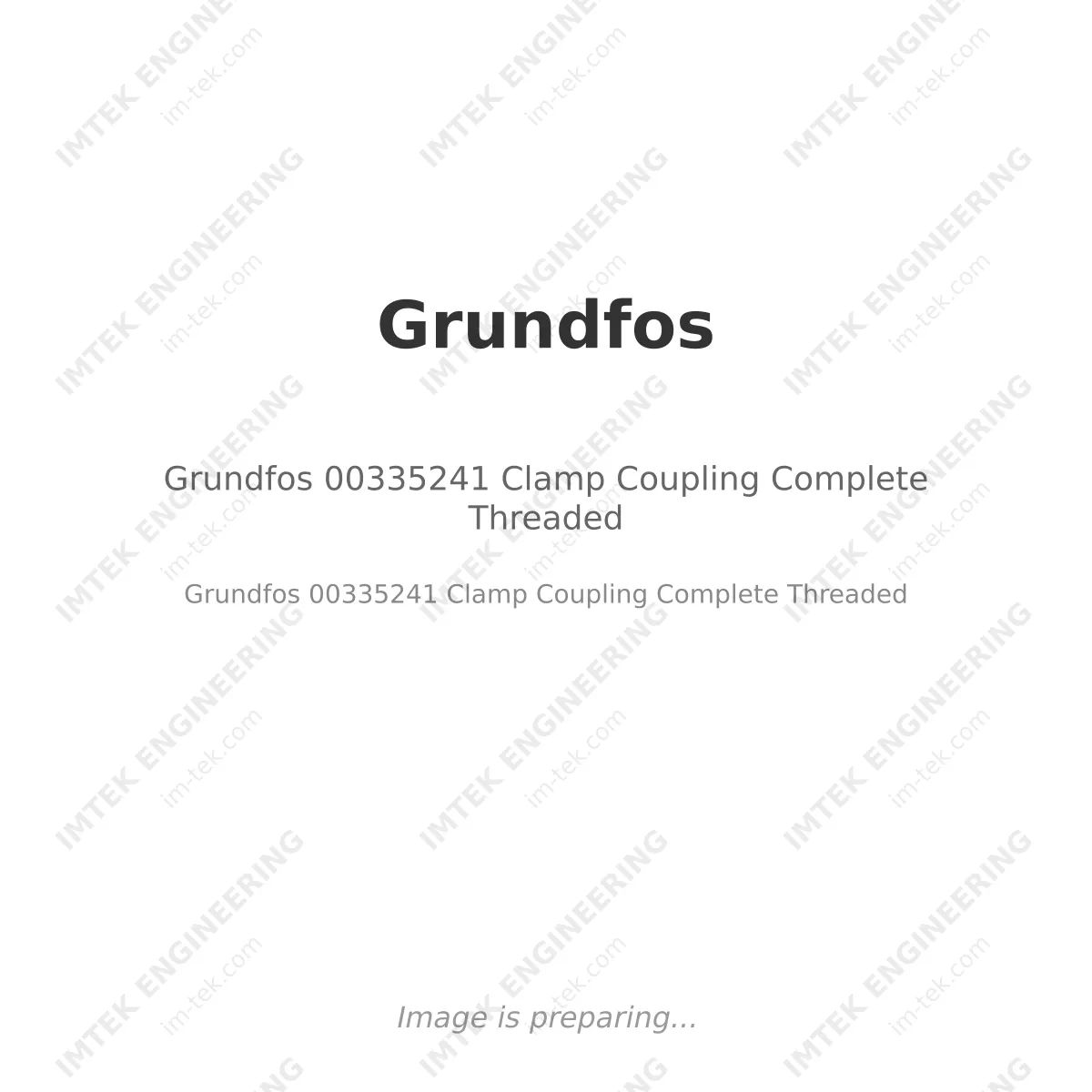 Grundfos Grundfos 00335241 Clamp Coupling Complete Threaded - Grundfos 00335241 Clamp Coupling Complete Threaded
