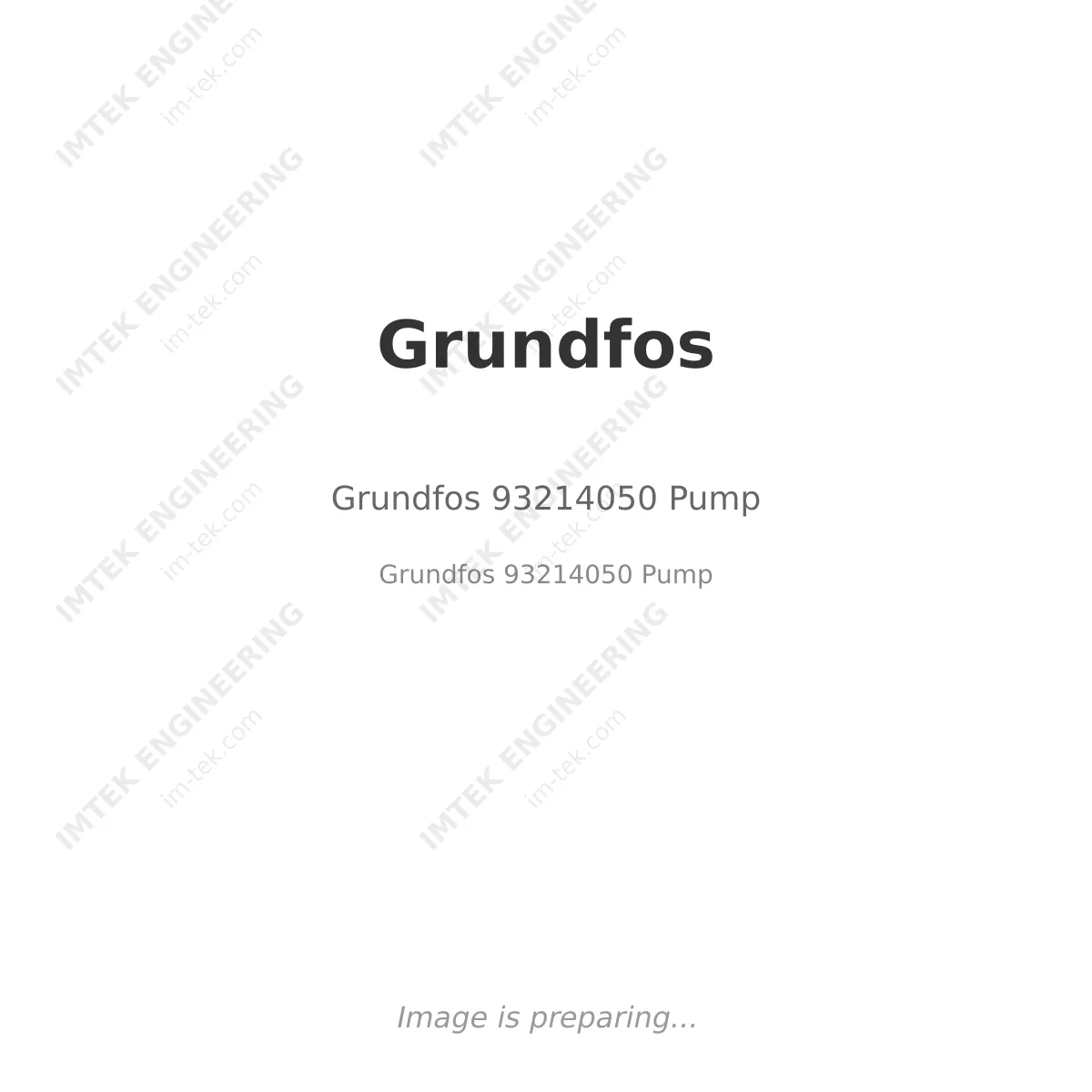 Grundfos Grundfos 93214050 Pump - Grundfos 93214050 Pump