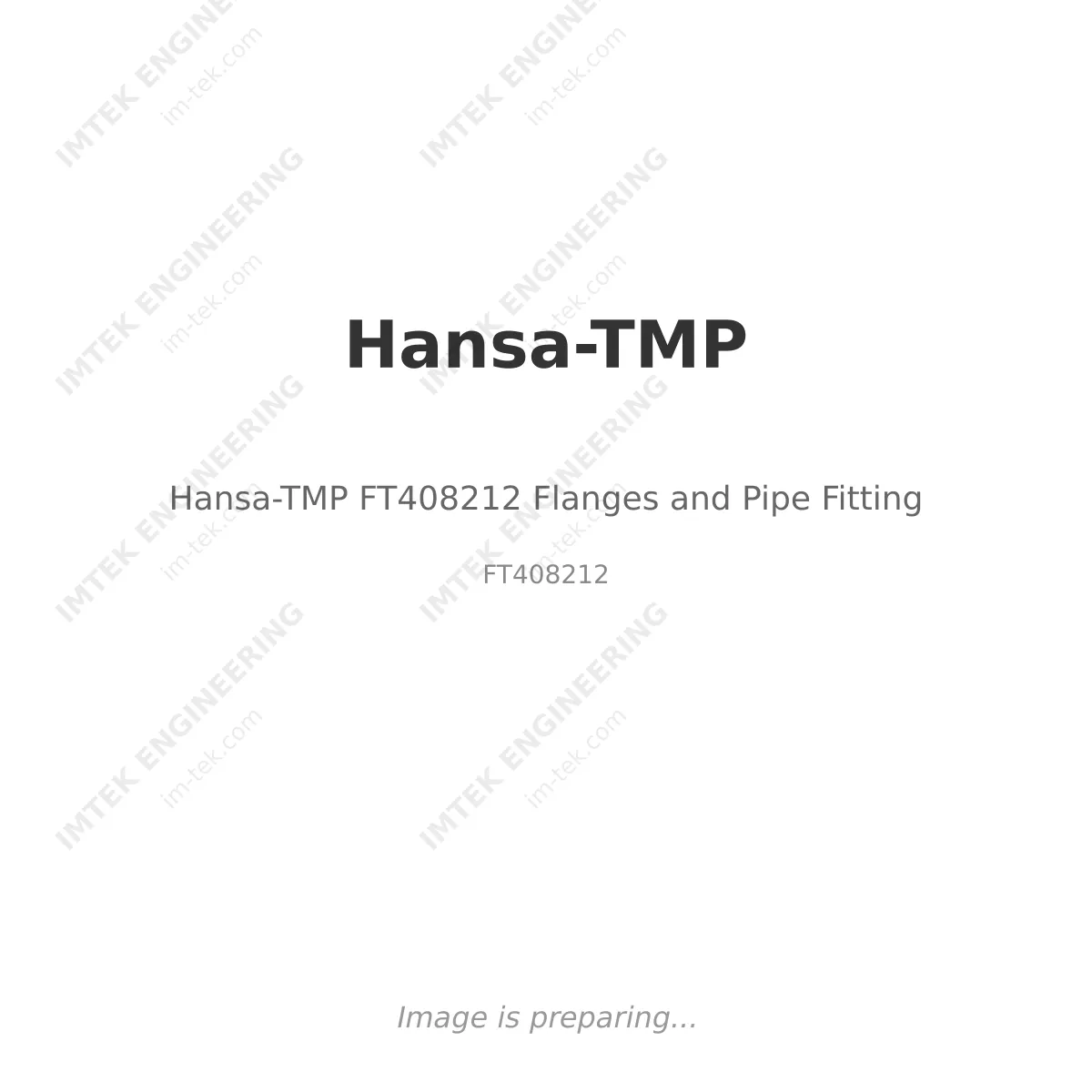 Hansa-TMP Hansa-TMP FT408212 Flanges and Pipe Fitting - FT408212