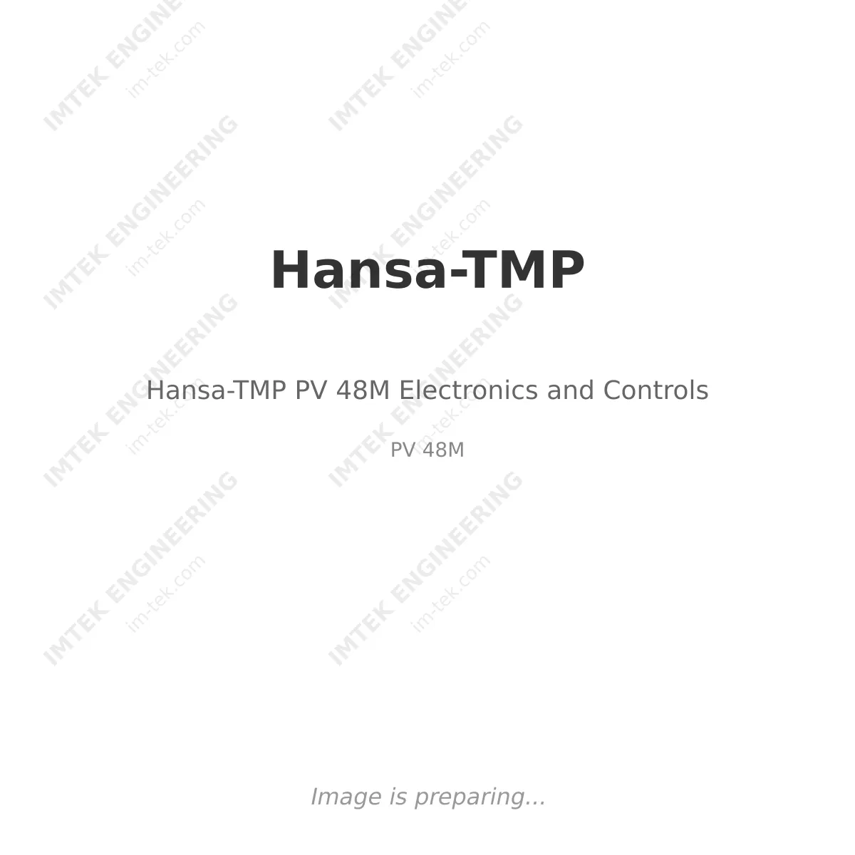 Hansa-TMP Hansa-TMP PV 48M Electronics and Controls - PV 48M