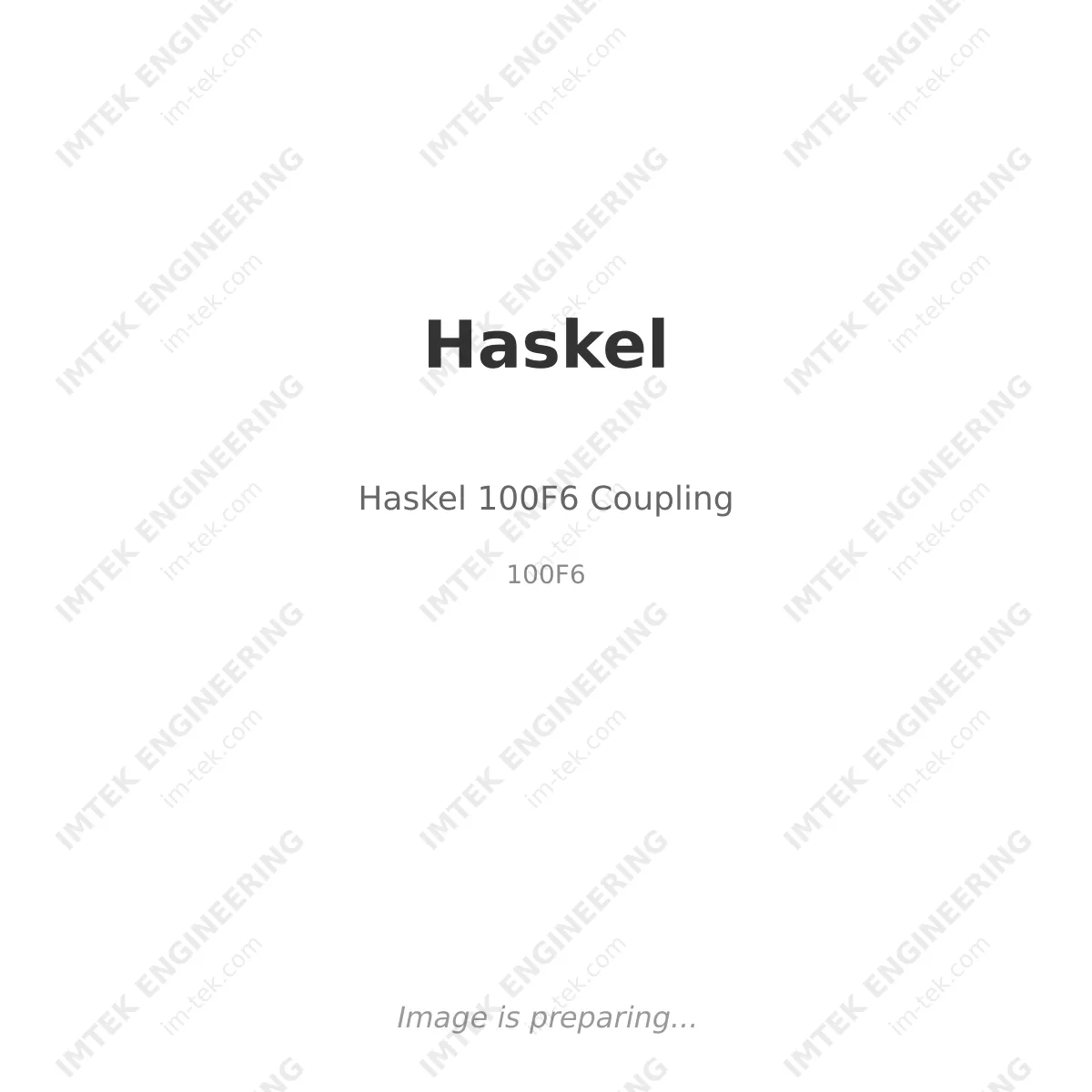 Haskel Haskel 100F6 Coupling - 100F6
