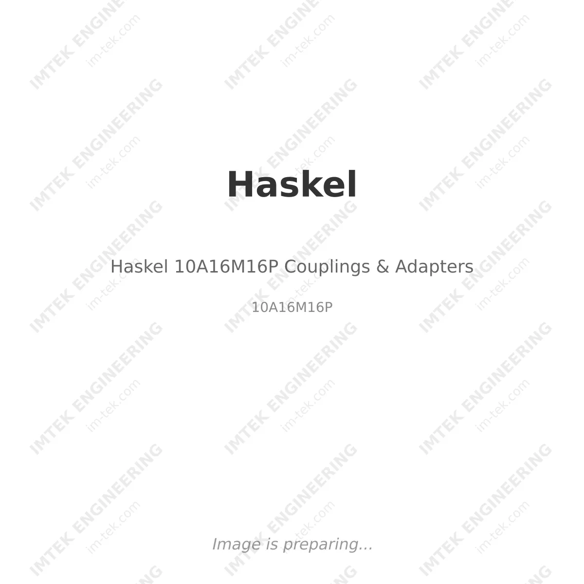 Haskel Haskel 10A16M16P Couplings & Adapters - 10A16M16P