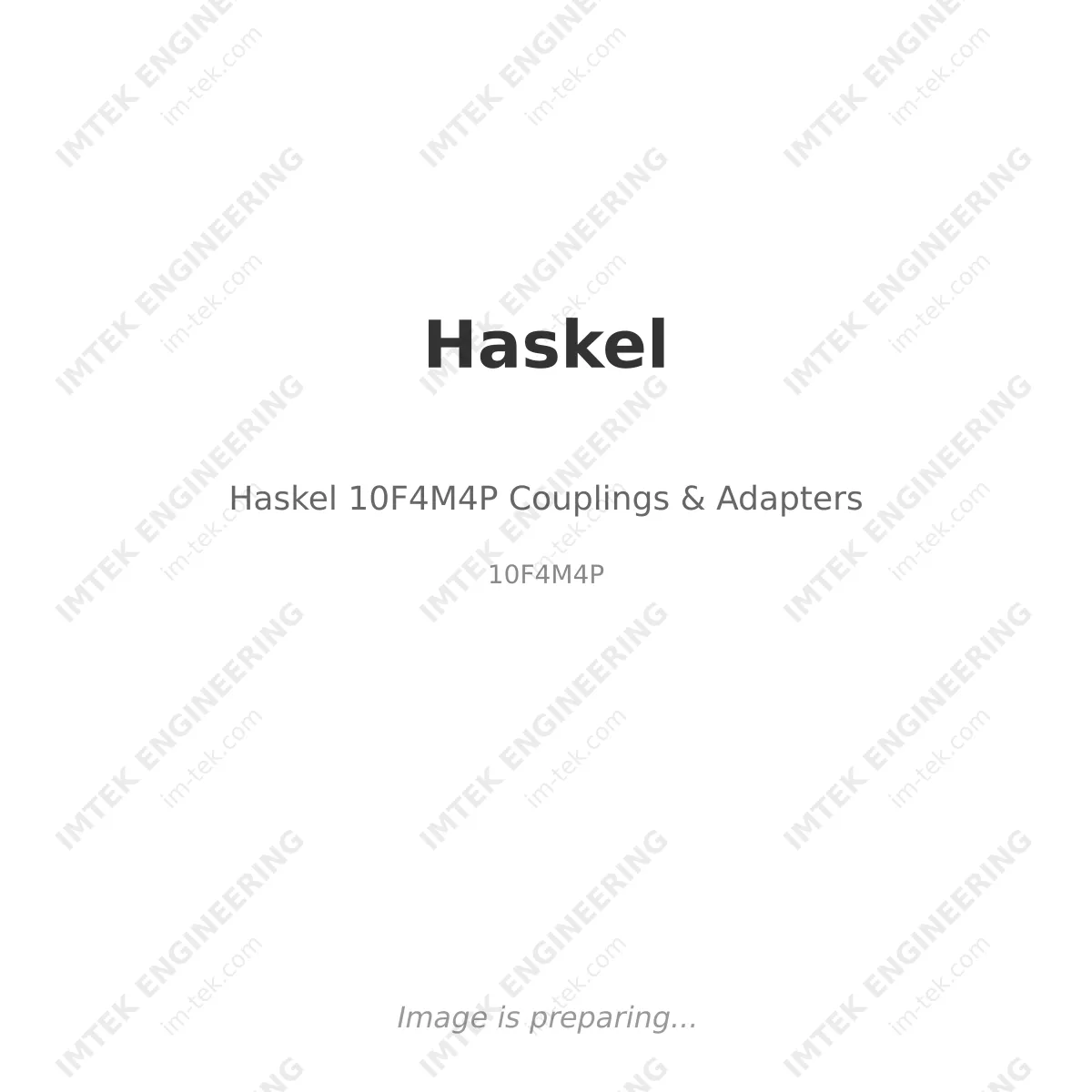 Haskel Haskel 10F4M4P Couplings & Adapters - 10F4M4P
