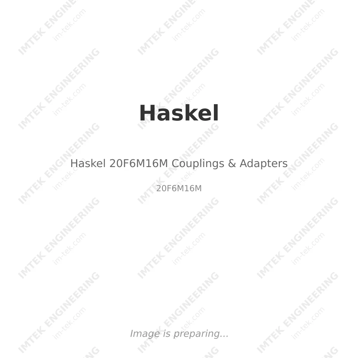 Haskel Haskel 20F6M16M Couplings & Adapters - 20F6M16M