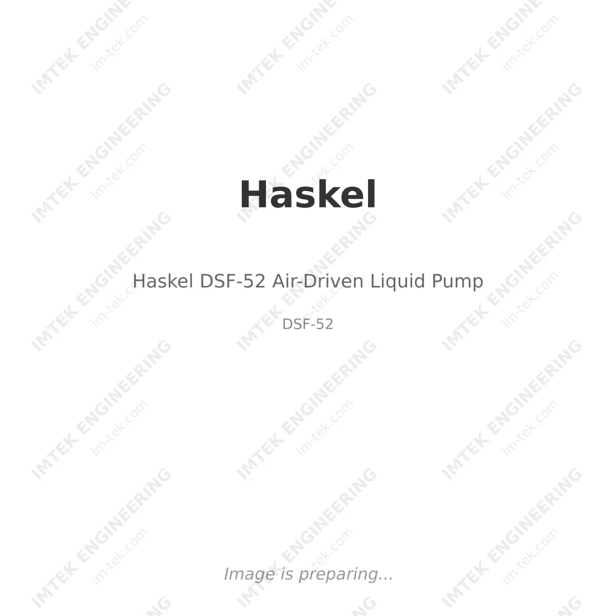 Haskel Haskel DSF-52 Air-Driven Liquid Pump - DSF-52