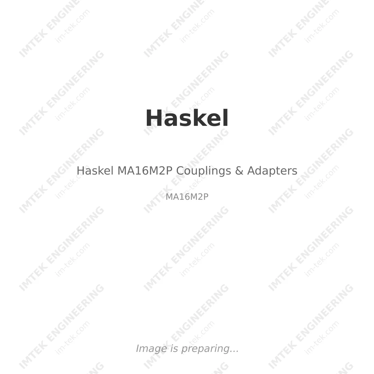 Haskel Haskel MA16M2P Couplings & Adapters - MA16M2P