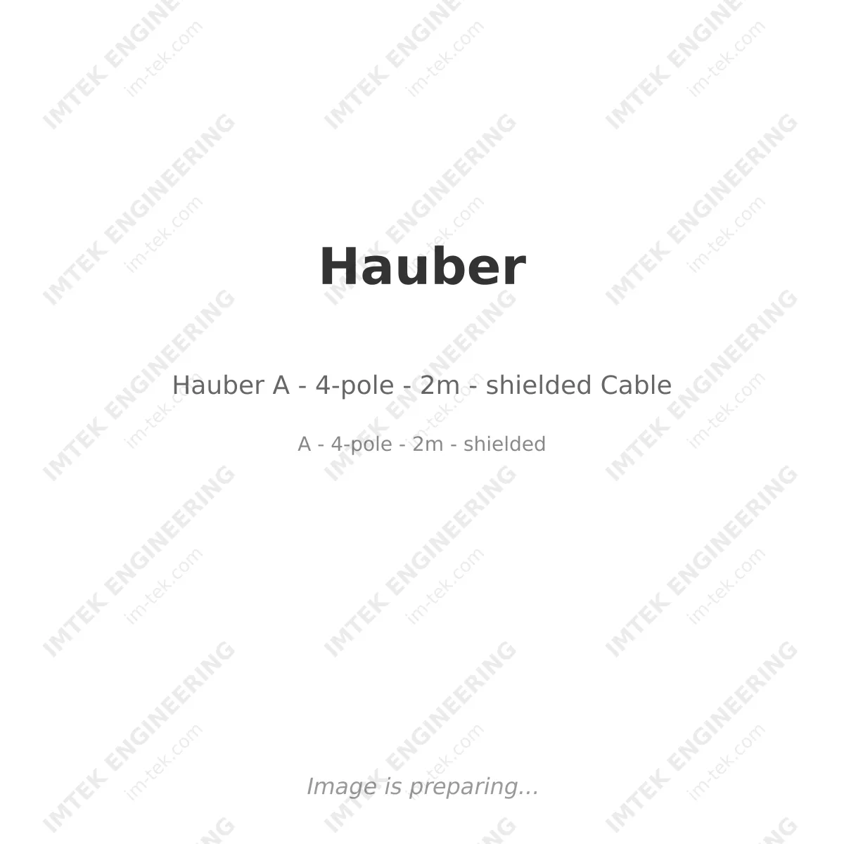 Hauber Hauber A - 4-pole - 2m - shielded Cable - A - 4-pole - 2m - shielded