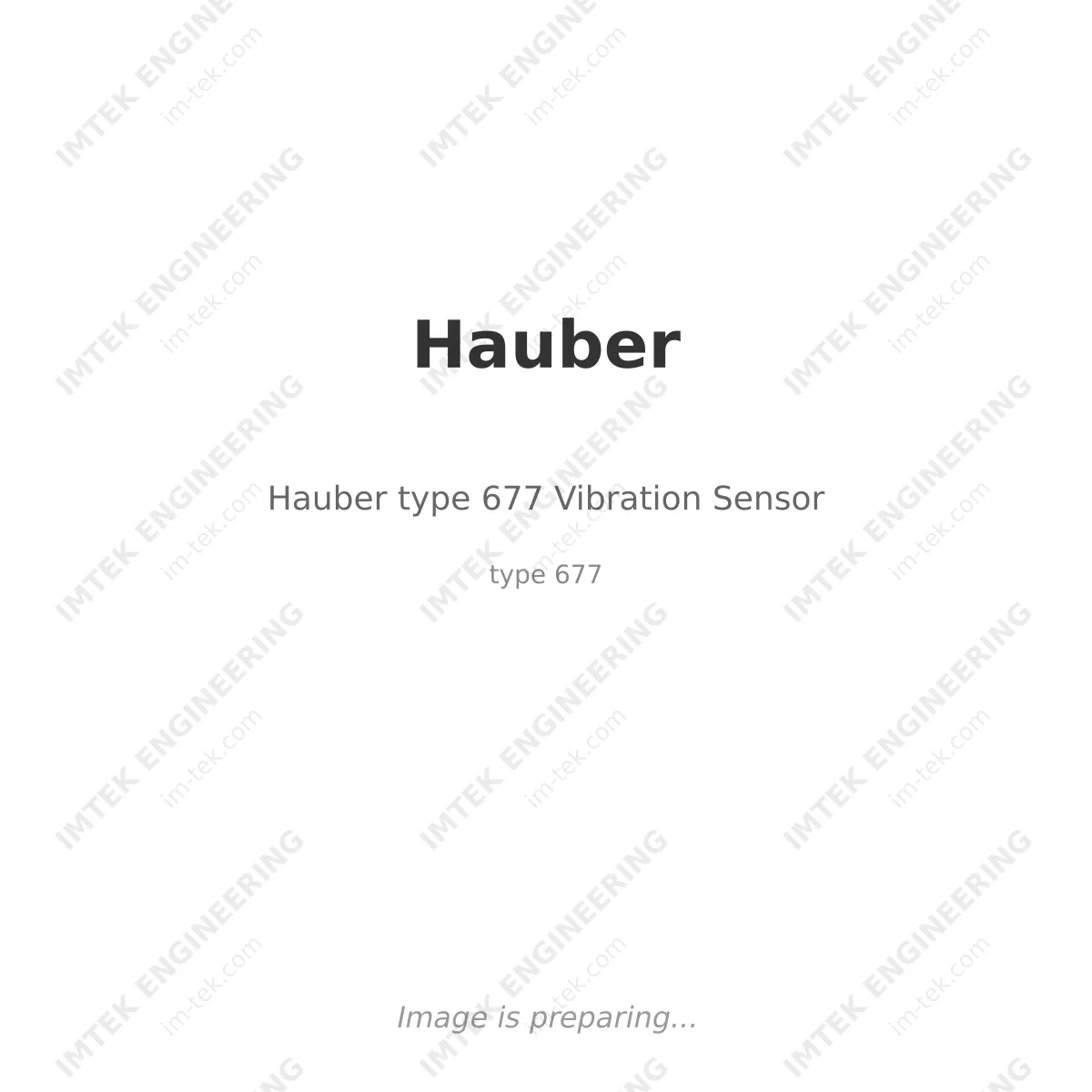 Hauber Hauber type 677 Vibration Sensor - type  677