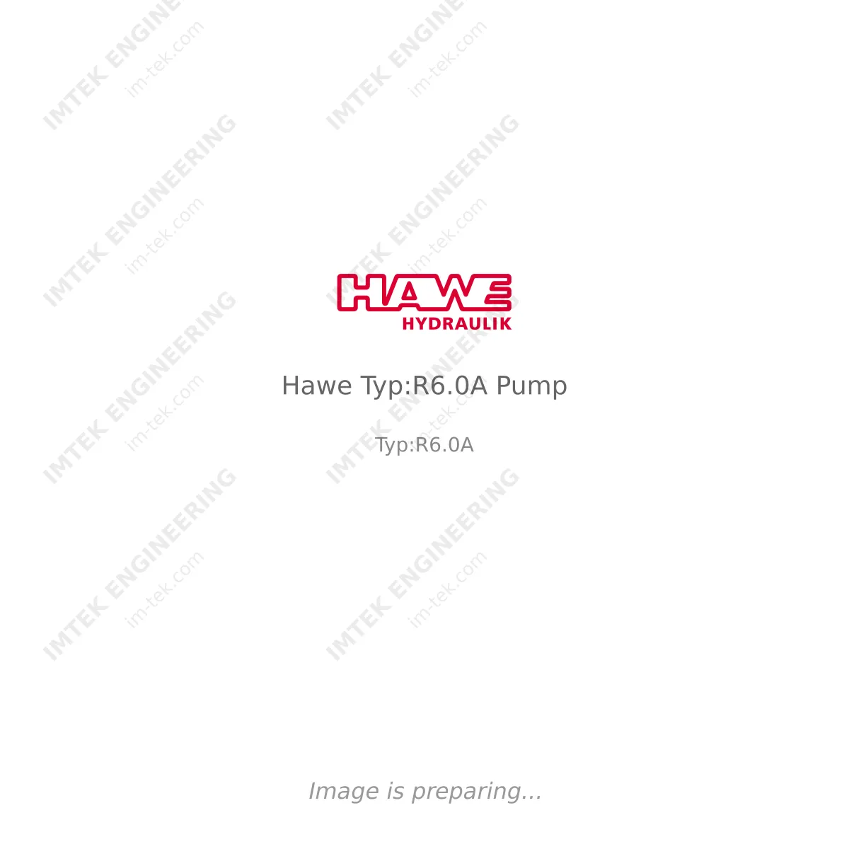 Hawe Hawe Typ:R6.0A Pump - Typ:R6.0A