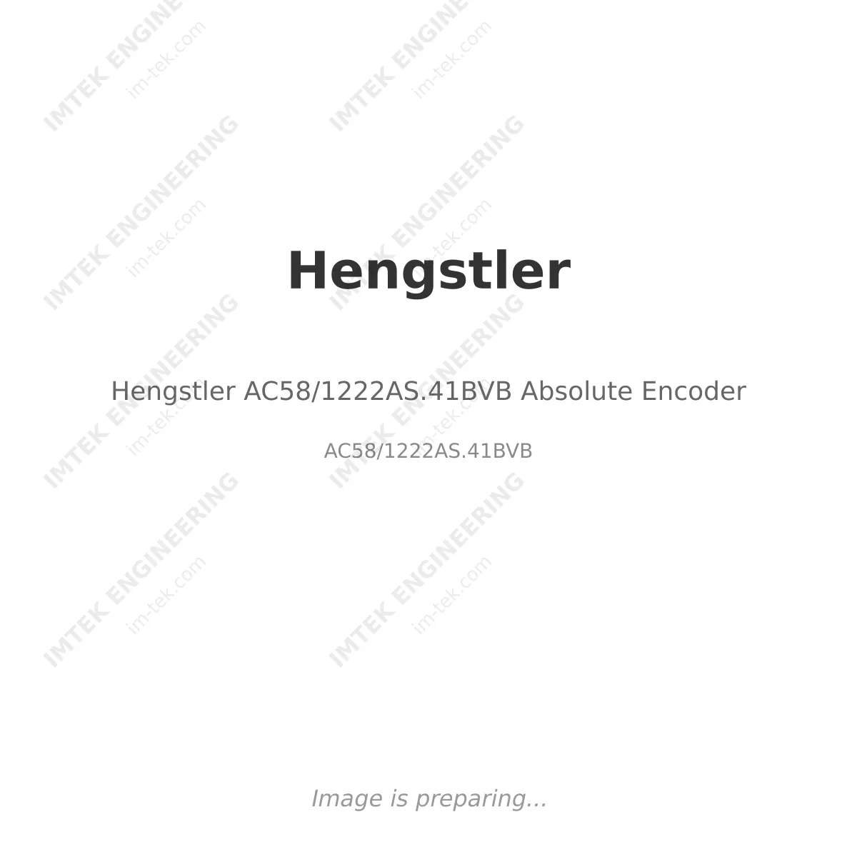 Hengstler Hengstler AC58/1222AS.41BVB Absolute Encoder - AC58/1222AS.41BVB