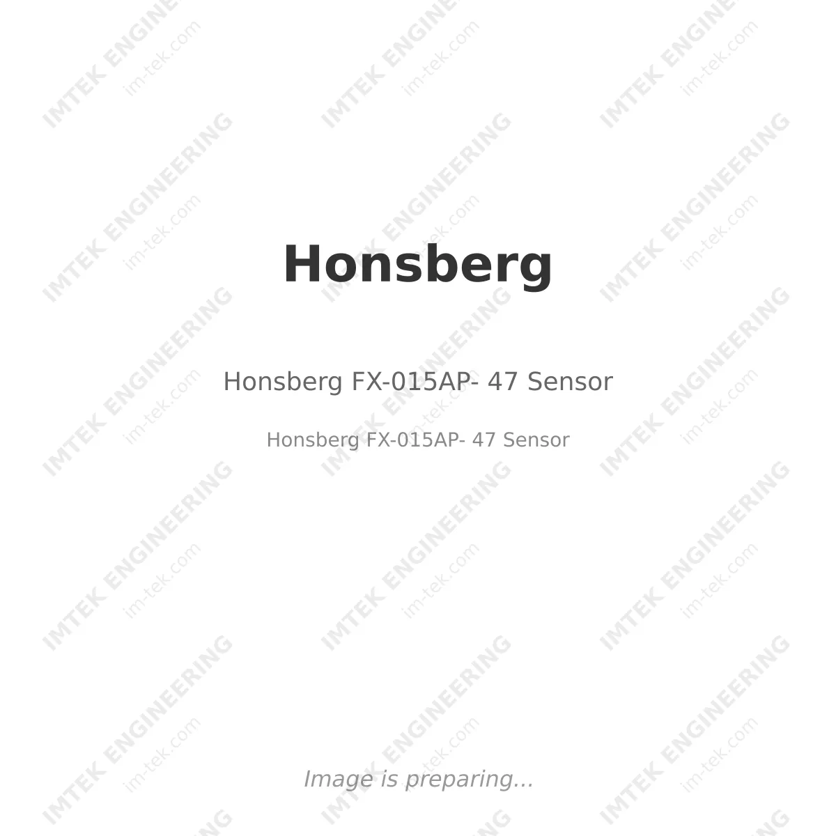 Honsberg Honsberg FX-015AP- 47 Sensor - Honsberg FX-015AP- 47 Sensor