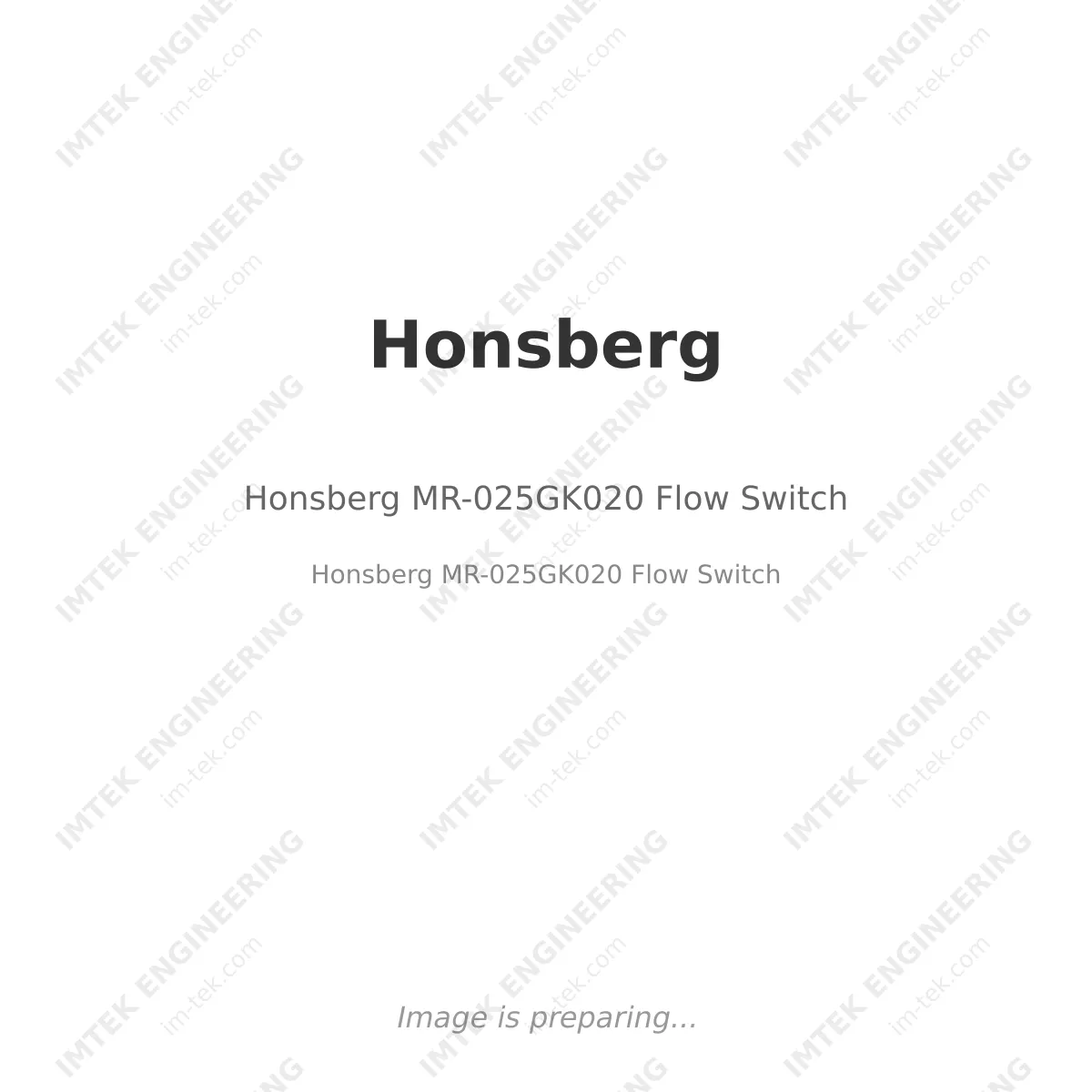 Honsberg Honsberg MR-025GK020 Flow Switch - Honsberg MR-025GK020 Flow Switch