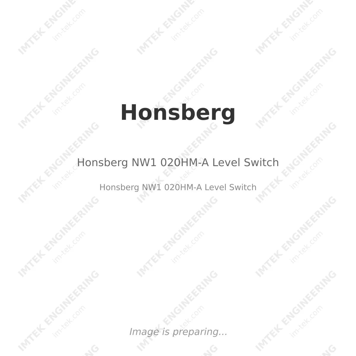 Honsberg Honsberg NW1 020HM-A Level Switch - Honsberg NW1 020HM-A Level Switch