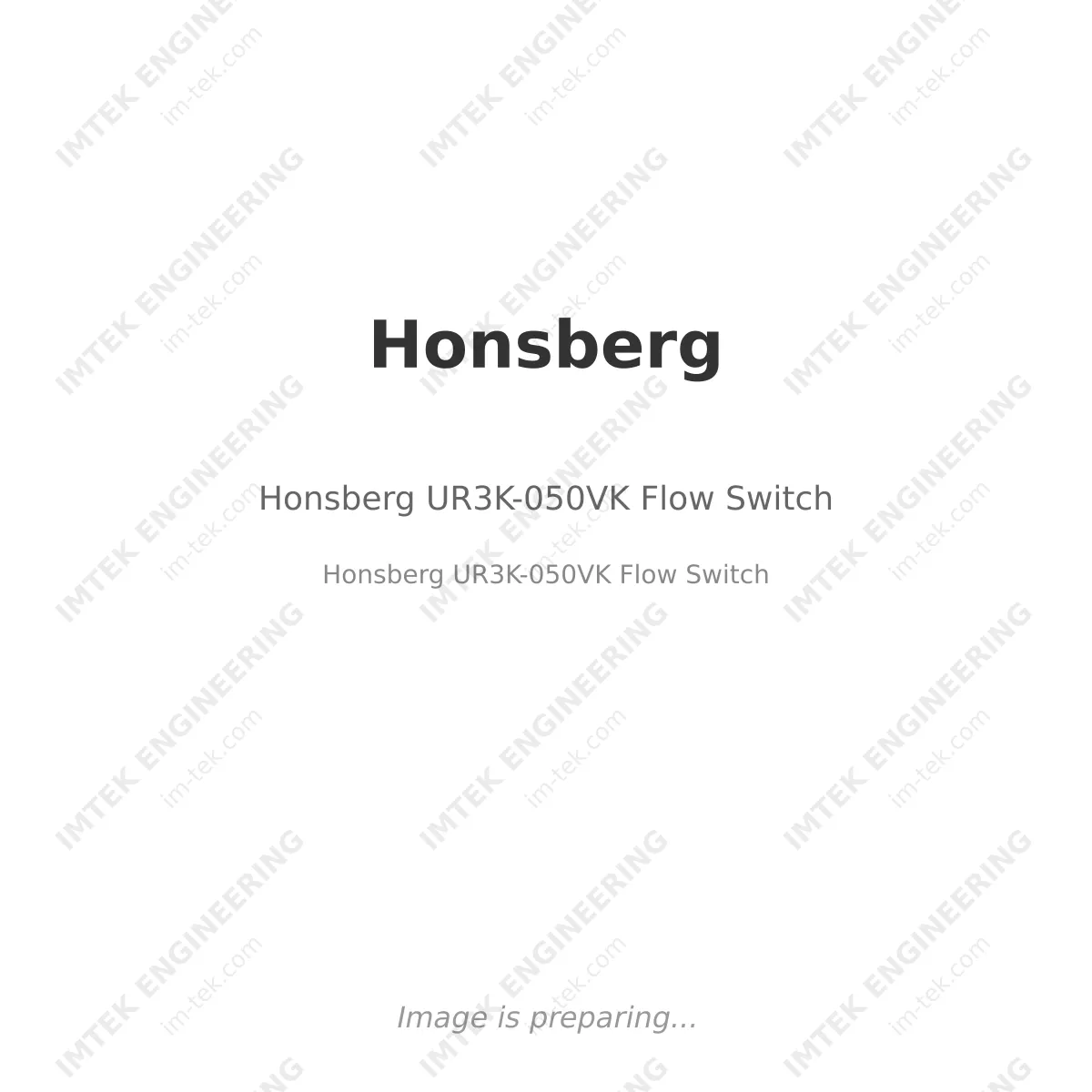 Honsberg Honsberg UR3K-050VK Flow Switch - Honsberg UR3K-050VK Flow Switch