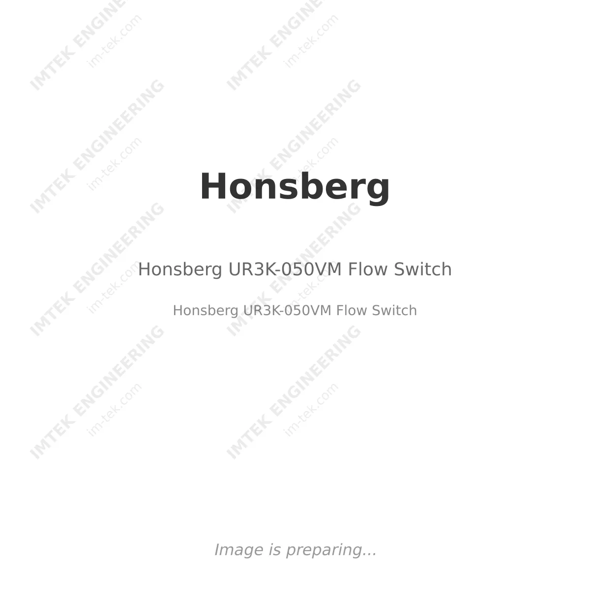 Honsberg Honsberg UR3K-050VM Flow Switch - Honsberg UR3K-050VM  Flow Switch