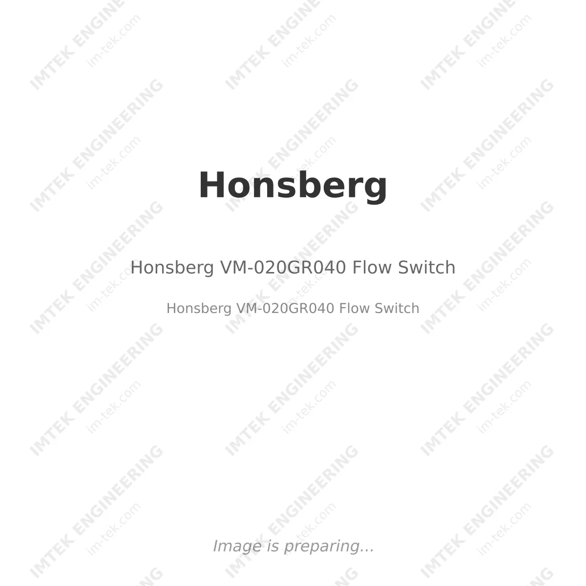 Honsberg Honsberg VM-020GR040 Flow Switch - Honsberg VM-020GR040 Flow Switch
