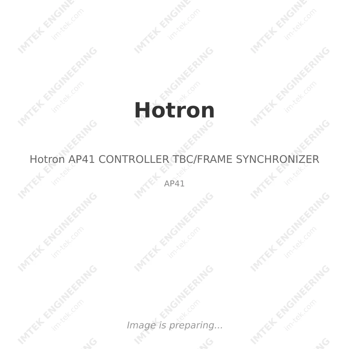 Hotron Hotron AP41 CONTROLLER TBC/FRAME SYNCHRONIZER - AP41