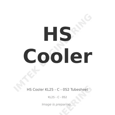HS Cooler HS Cooler KL25 - C - 052 Tubesheet - KL25 - C - 052