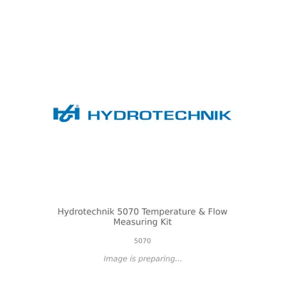Hydrotechnik Hydrotechnik 5070 Temperature & Flow Measuring Kit - 5070