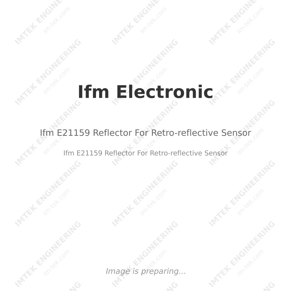 Ifm Electronic Ifm E21159 Reflector For Retro-reflective Sensor - Ifm E21159    Reflector For Retro-reflective Sensor