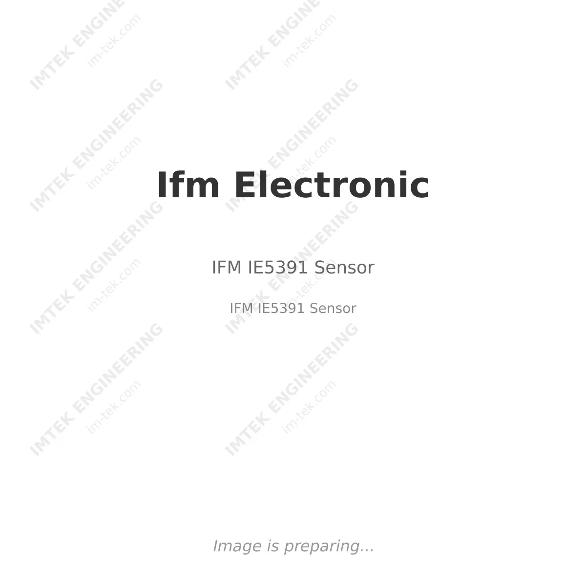 Ifm Electronic IFM IE5391 Sensor - IFM IE5391 Sensor