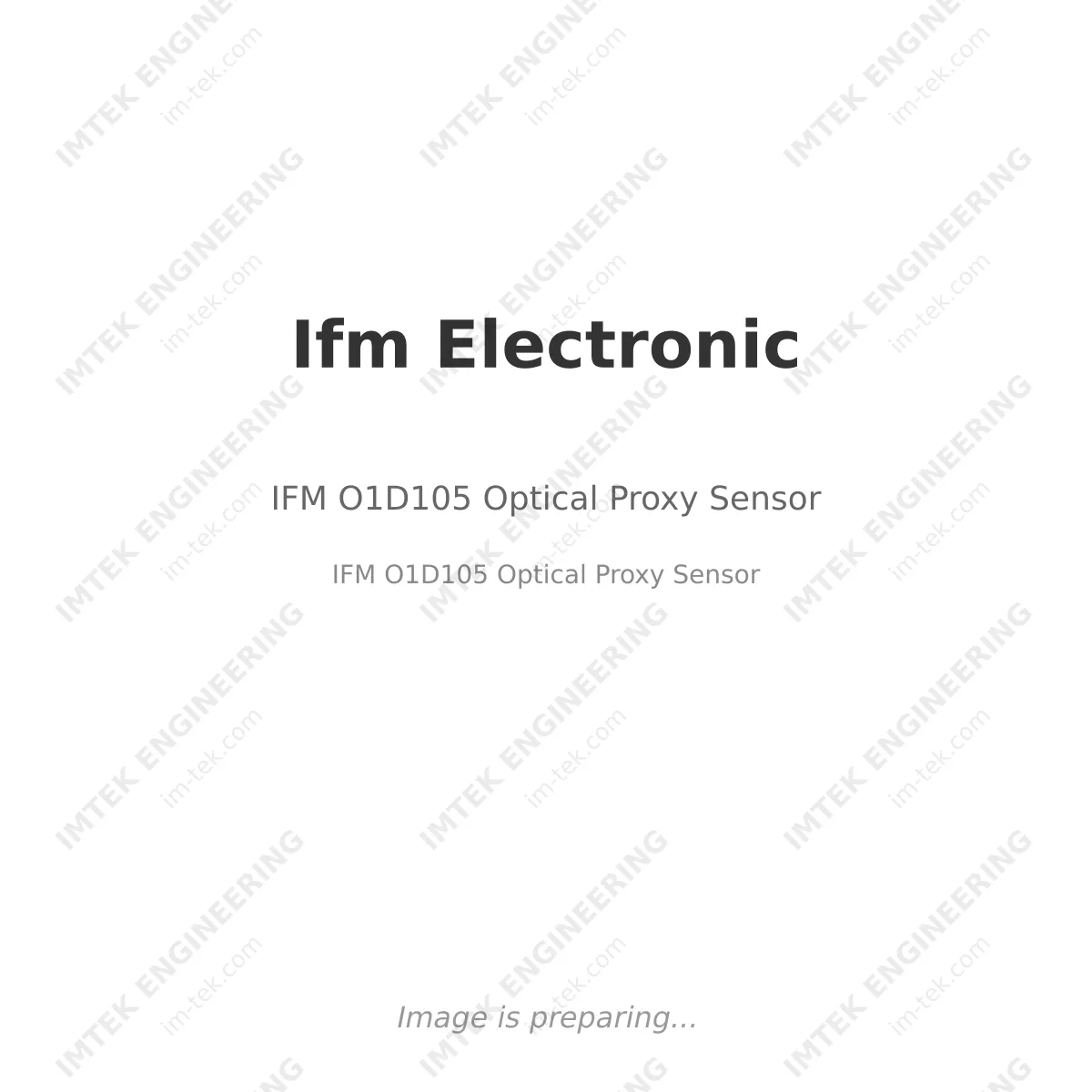 Ifm Electronic IFM O1D105 Optical Proxy Sensor - IFM O1D105 Optical Proxy Sensor