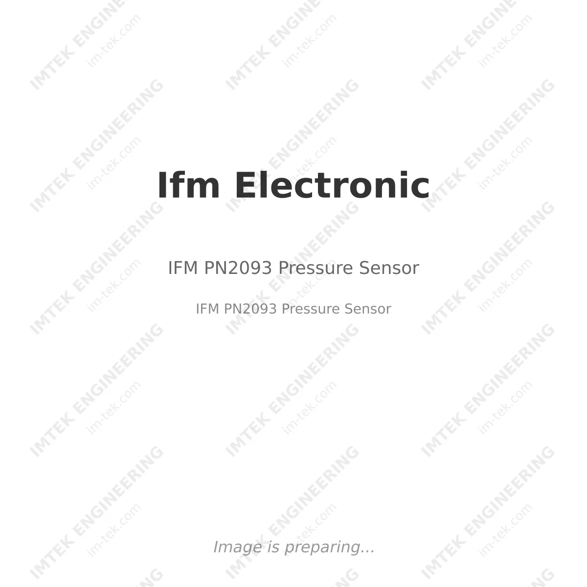 Ifm Electronic IFM PN2093 Pressure Sensor - IFM PN2093 Pressure Sensor