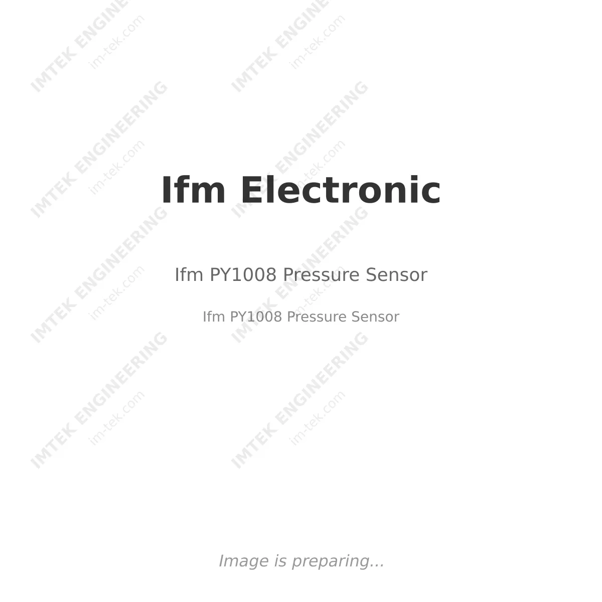 Ifm Electronic Ifm PY1008 Pressure Sensor - Ifm PY1008 Pressure Sensor