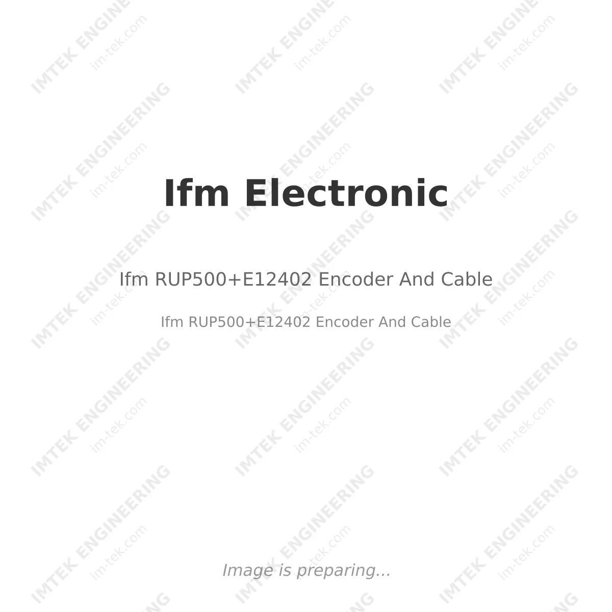 Ifm Electronic Ifm RUP500+E12402 Encoder And Cable - Ifm RUP500+E12402 Encoder And Cable