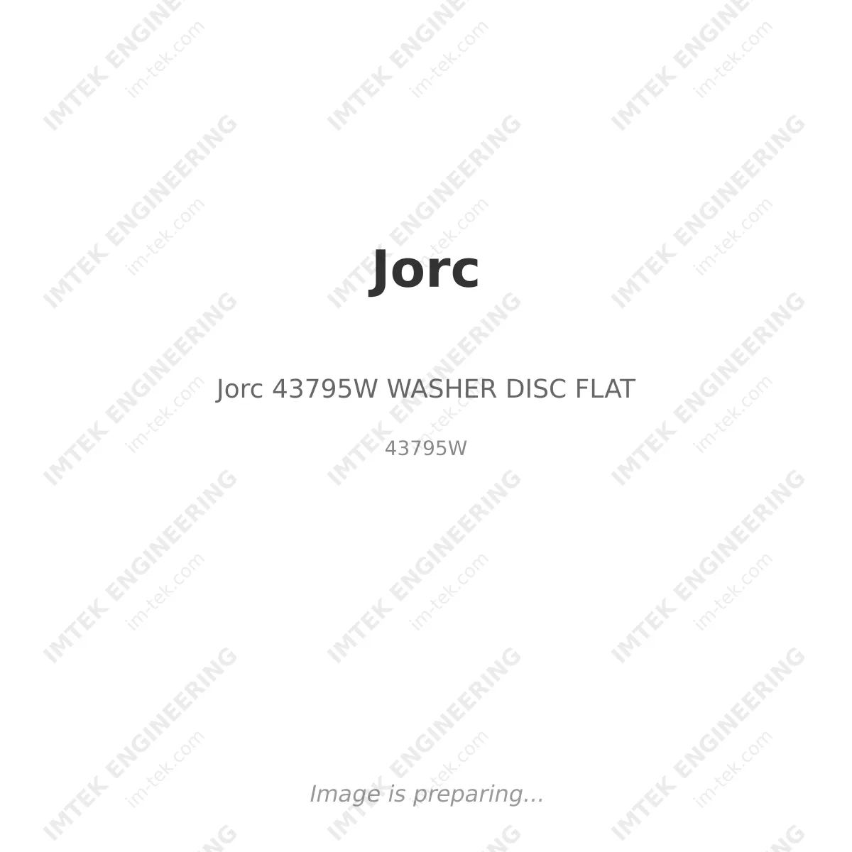Jorc Jorc 43795W WASHER DISC FLAT - 43795W