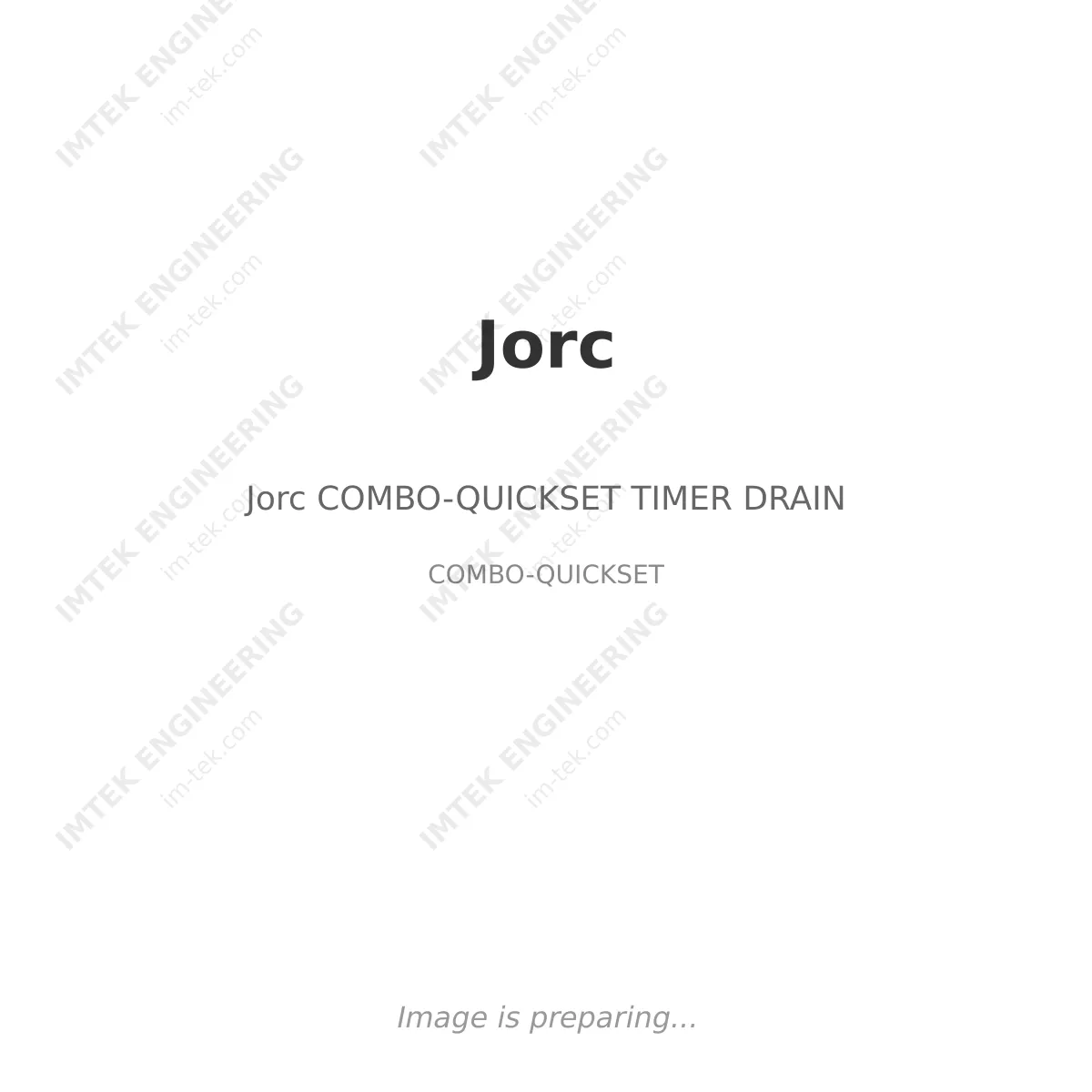Jorc Jorc COMBO-QUICKSET TIMER DRAIN - COMBO-QUICKSET