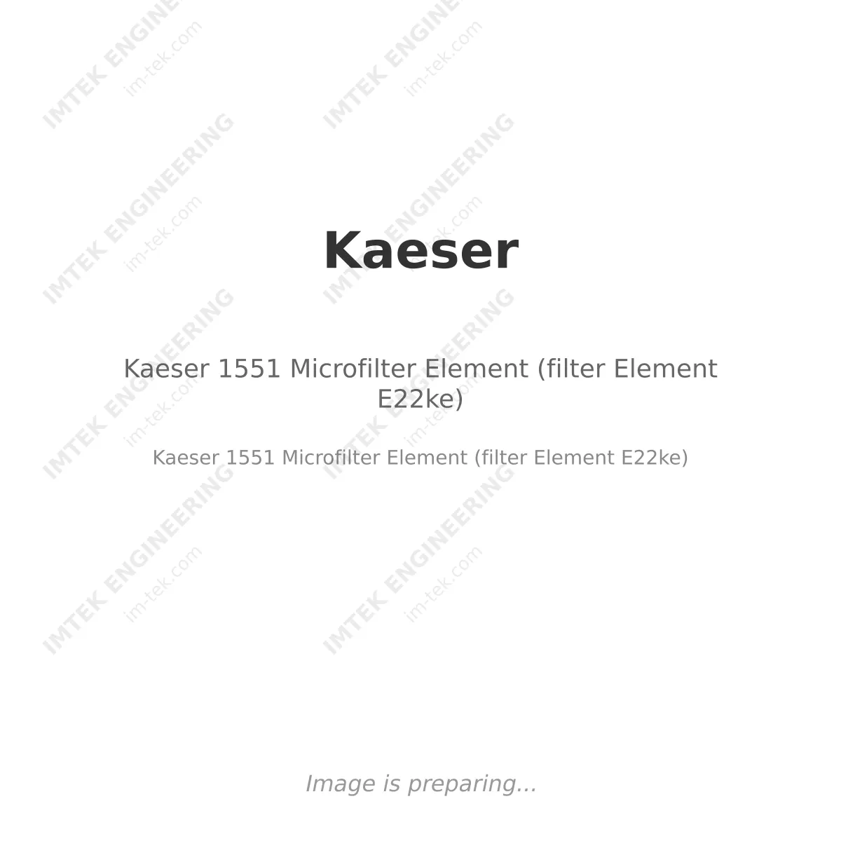 Kaeser Kaeser 1551 Microfilter Element (filter Element E22ke) - Kaeser 1551 Microfilter Element (filter Element E22ke)