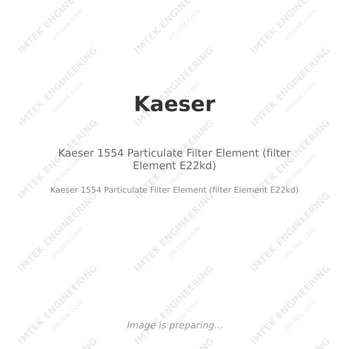 Kaeser Kaeser 1554 Particulate Filter Element (filter Element E22kd) - Kaeser 1554 Particulate Filter Element (filter Element E22kd)