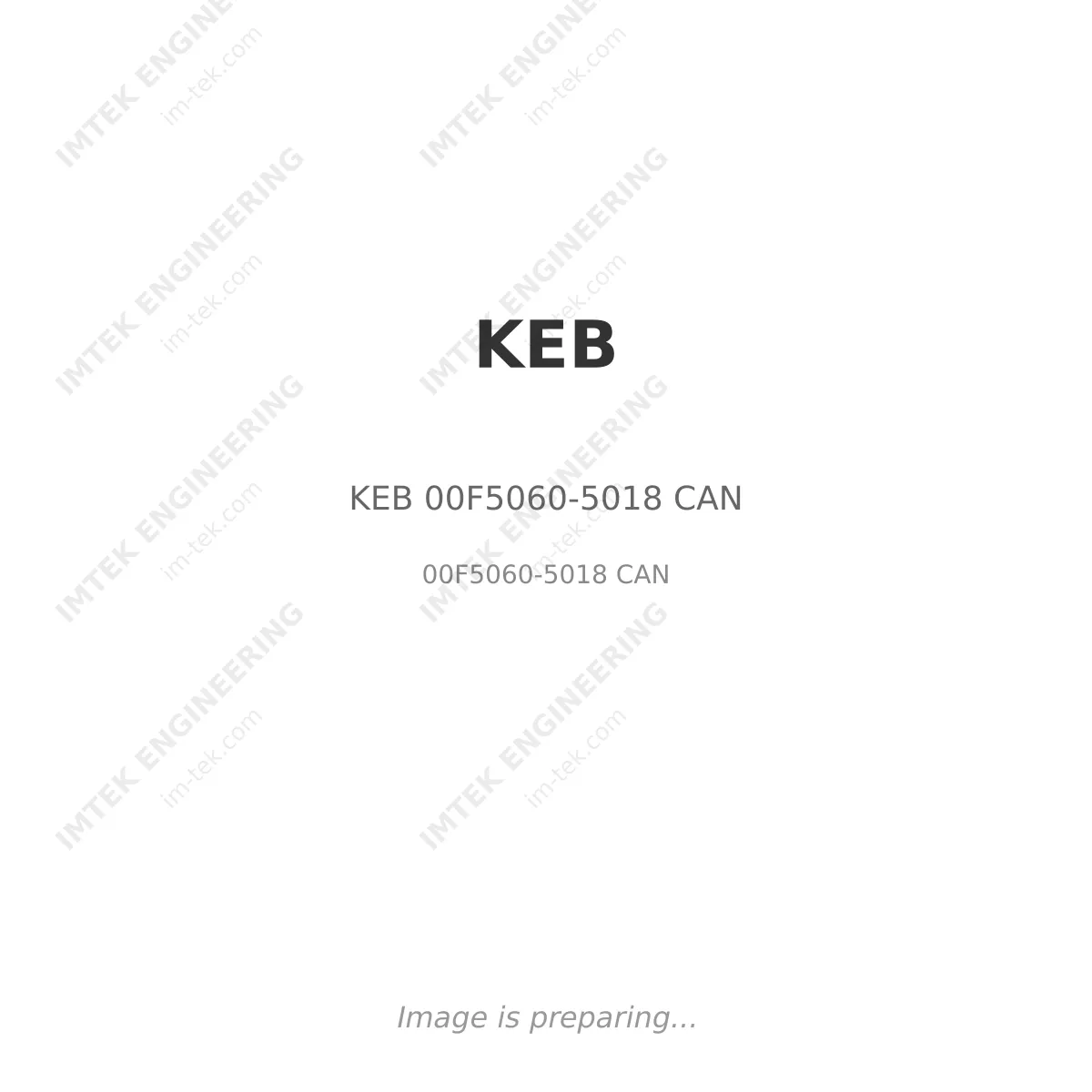 KEB KEB 00F5060-5018 CAN - 00F5060-5018 CAN