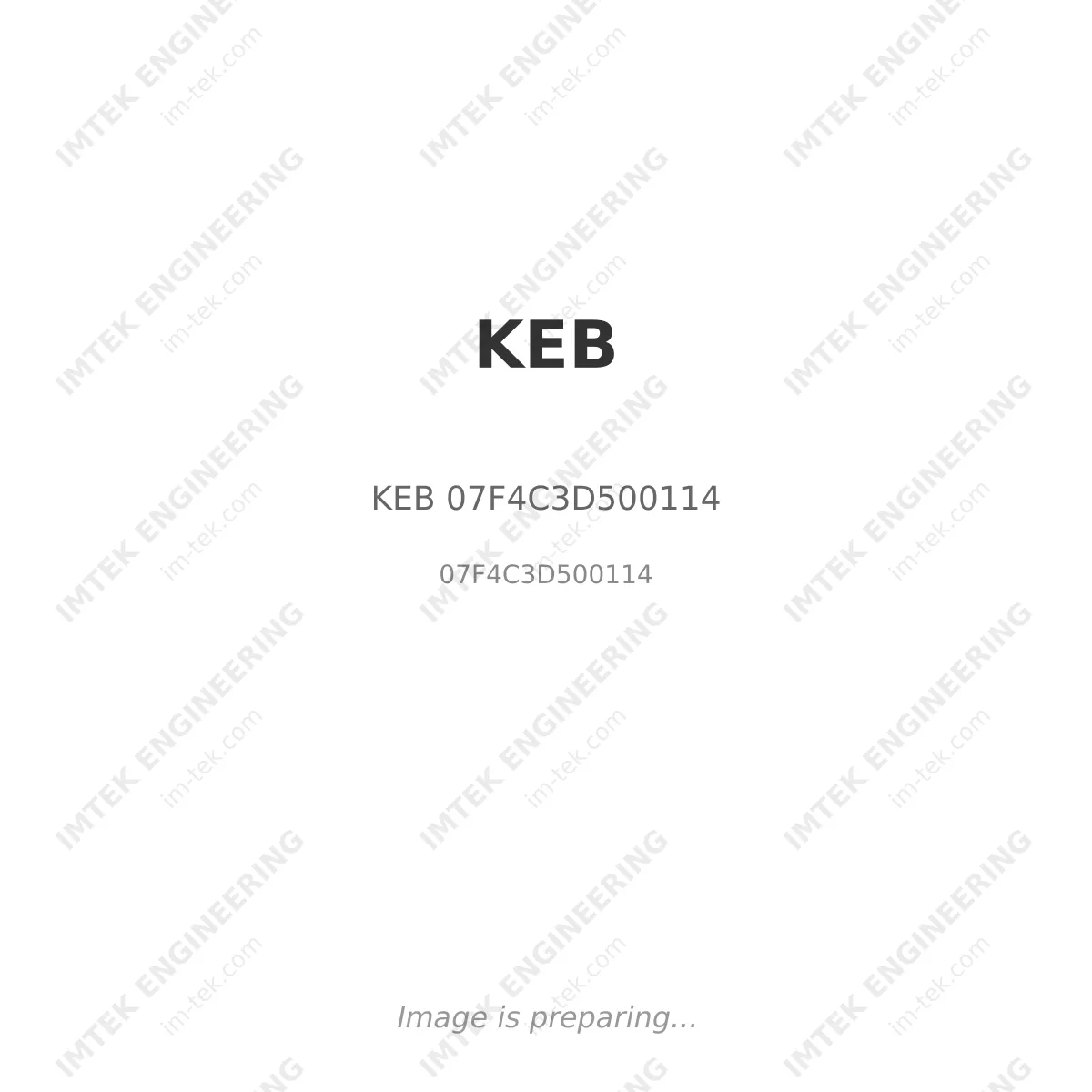 KEB KEB 07F4C3D500114 - 07F4C3D500114