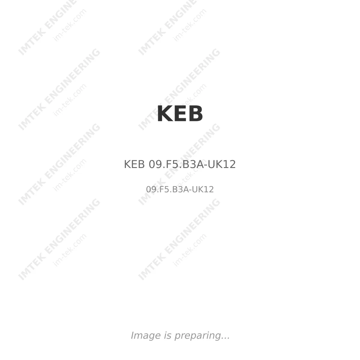 KEB KEB 09.F5.B3A-UK12 - 09.F5.B3A-UK12