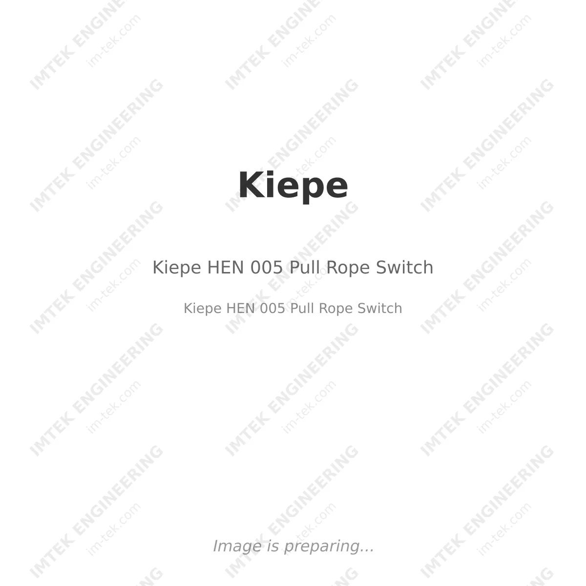 Kiepe Kiepe HEN 005 Pull Rope Switch - Kiepe HEN 005 Pull Rope Switch
