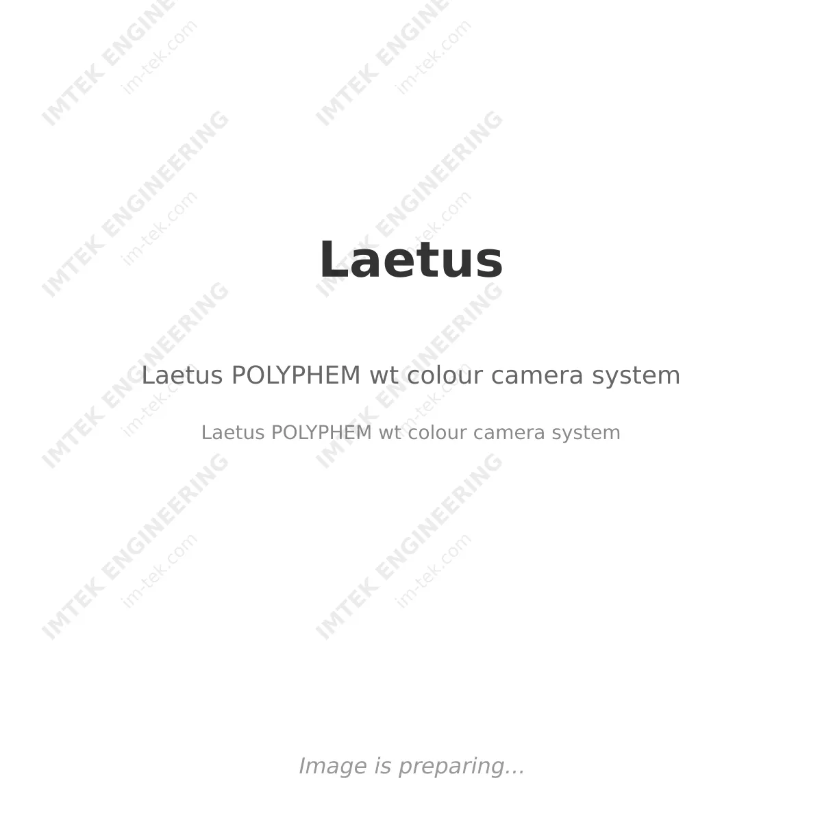 Laetus Laetus POLYPHEM wt colour camera system - Laetus   POLYPHEM wt colour camera system