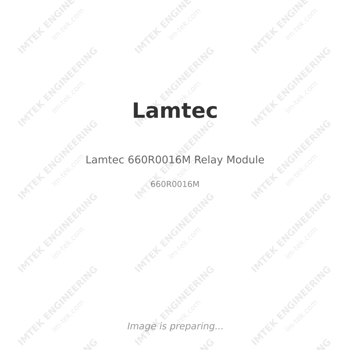 Lamtec Lamtec 660R0016M Relay Module - 660R0016M