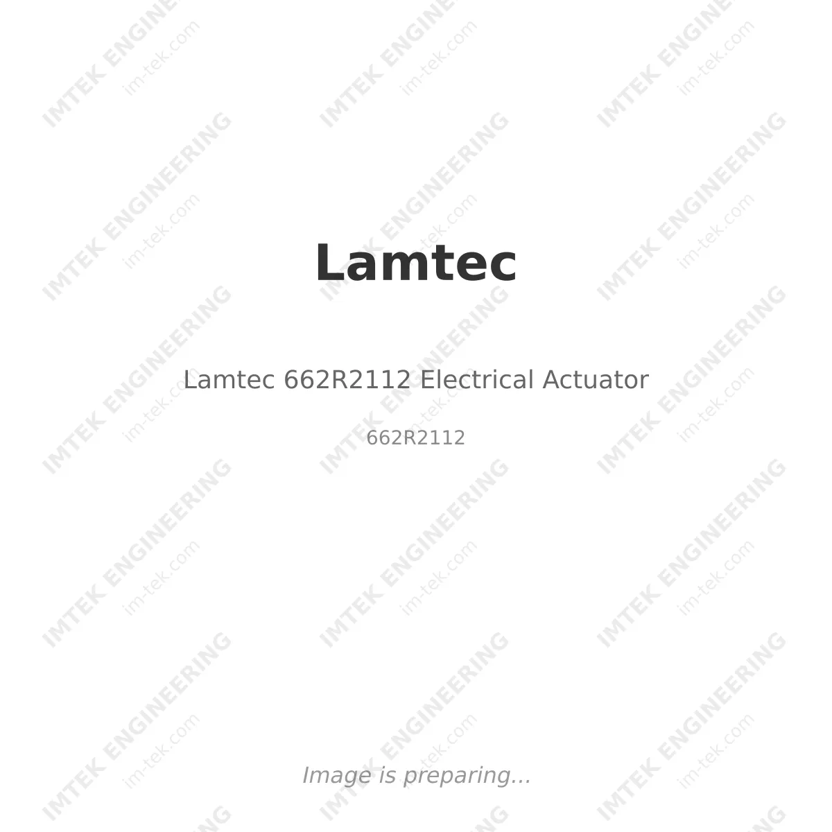 Lamtec Lamtec 662R2112 Electrical Actuator - 662R2112