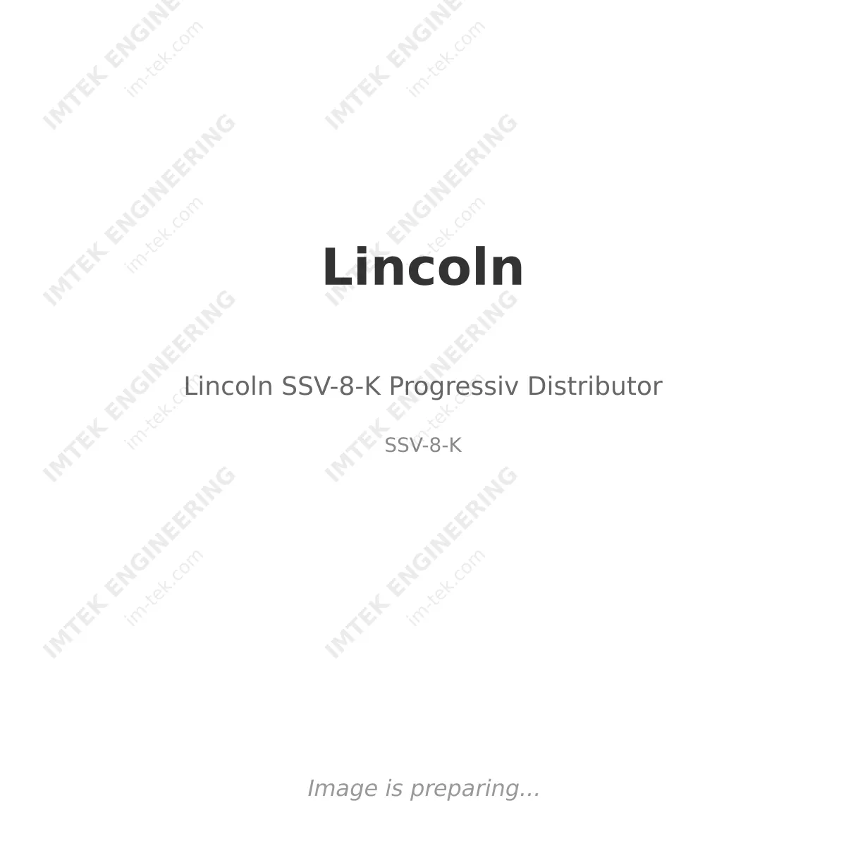 Lincoln Lincoln SSV-8-K Progressiv Distributor - SSV-8-K
