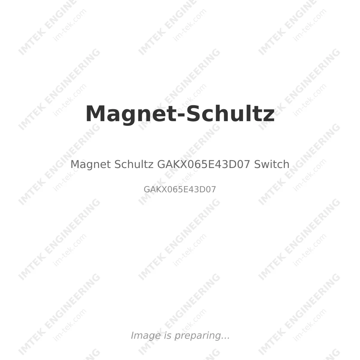 Magnet-Schultz Magnet Schultz GAKX065E43D07 Switch - GAKX065E43D07