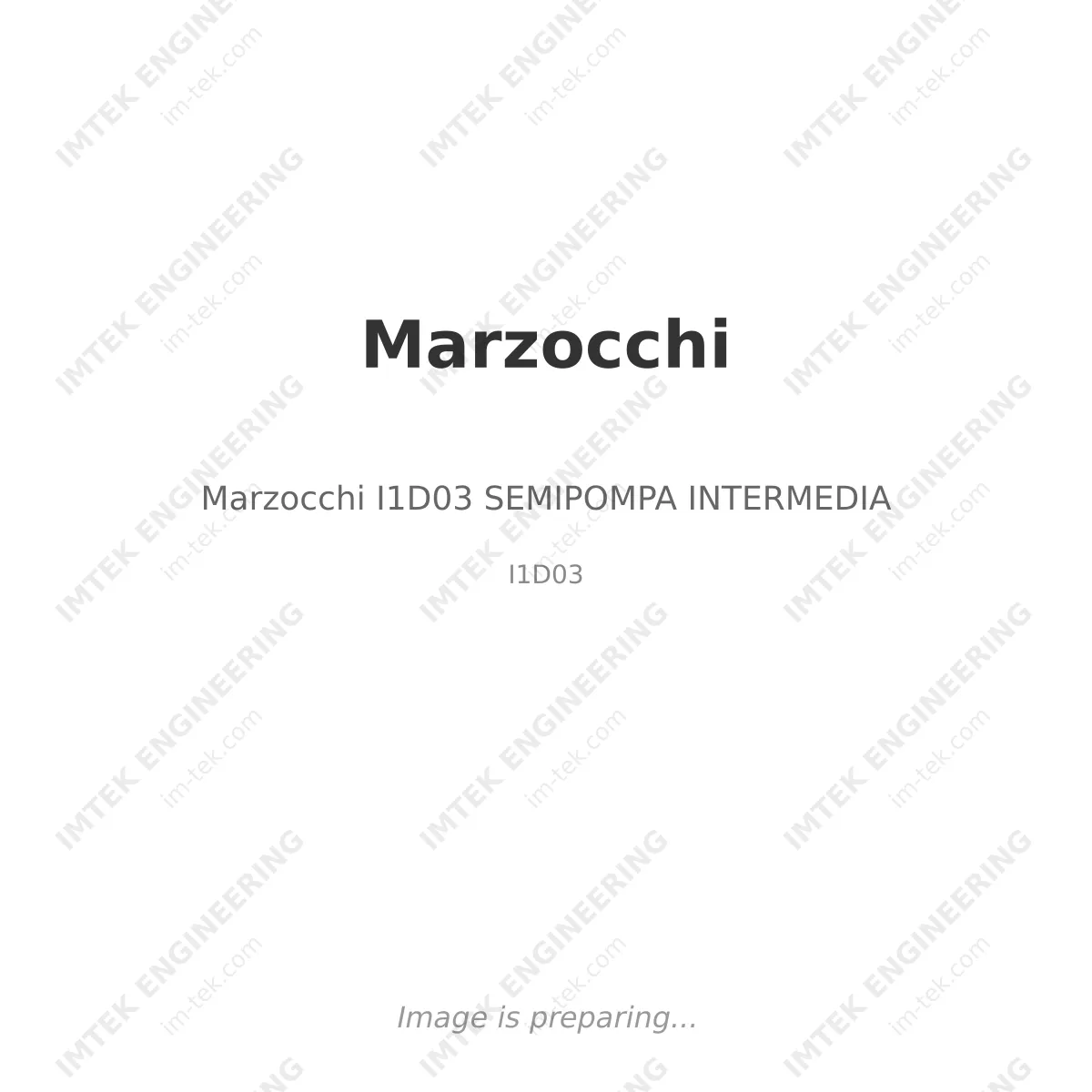 Marzocchi Marzocchi I1D03 SEMIPOMPA INTERMEDIA - I1D03