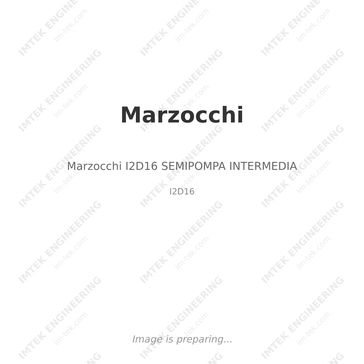 Marzocchi Marzocchi I2D16 SEMIPOMPA INTERMEDIA - I2D16