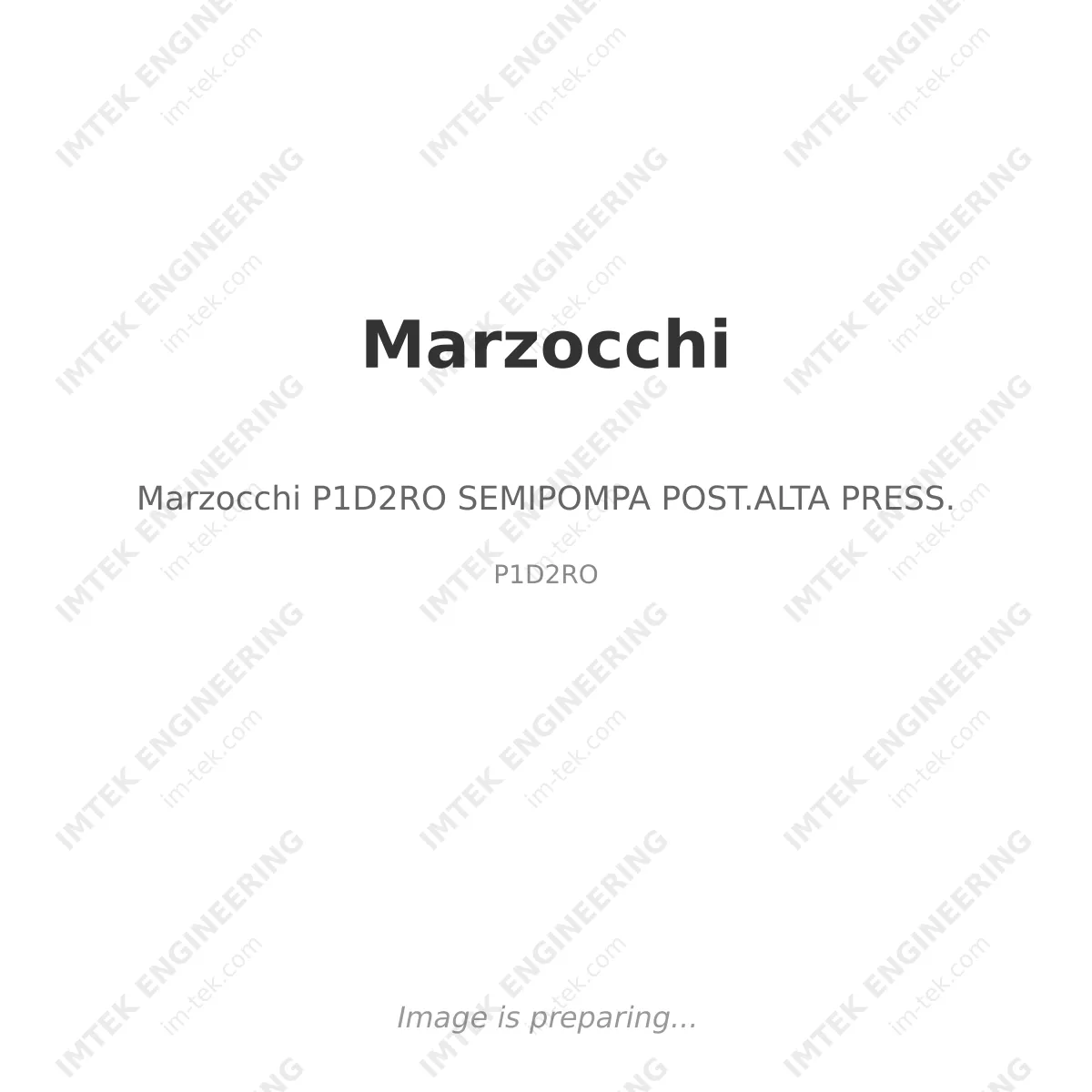Marzocchi Marzocchi P1D2RO SEMIPOMPA POST.ALTA PRESS. - P1D2RO