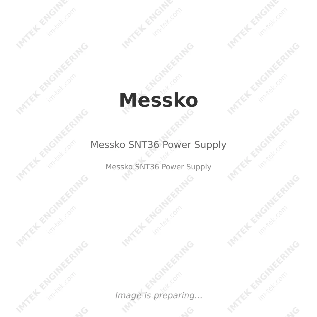 Messko Messko SNT36 Power Supply - Messko SNT36 Power Supply